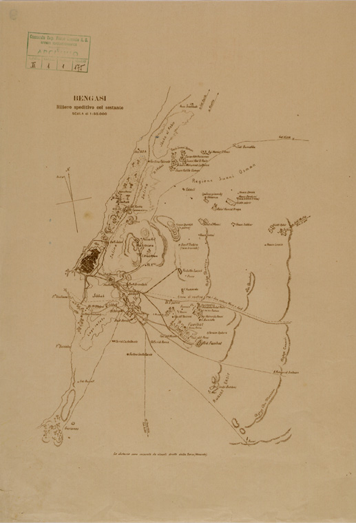 (N:30790) BENGASI. (SE004764) Carte e stampe antiche: riproduzione a colori su carta (formato A2)