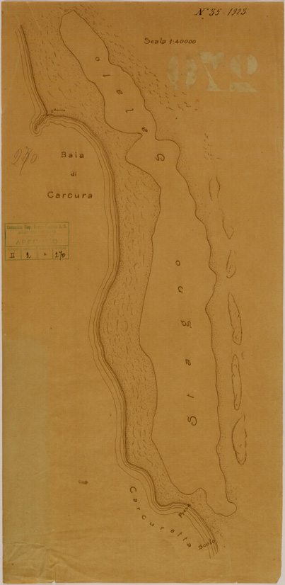 (N:30889) BAIA DI CARCURA (SE004870) Carte e stampe antiche: riproduzione a colori su carta (formato A2)