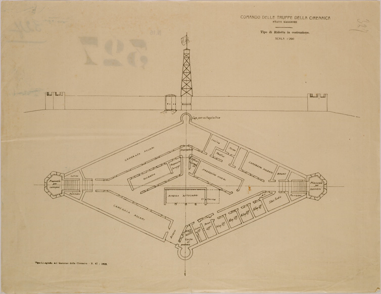 (N:30994) TIPO DI RIDOTTA IN COSTRUZIONE (SE004940) Carte e stampe antiche: riproduzione a colori su carta (formato A2)