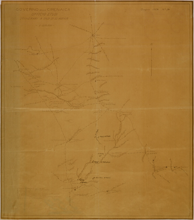 (N:31013) ITINERARI A SUD DI EL ABIAR (SE004961) Carte e stampe antiche: riproduzione a colori su carta (formato A2)