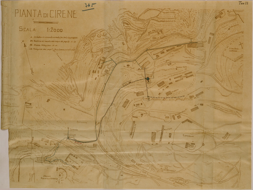 (N:31017) PIANTA DI CIRENE (SE004966) Carte e stampe antiche: riproduzione a colori su carta (formato A2)