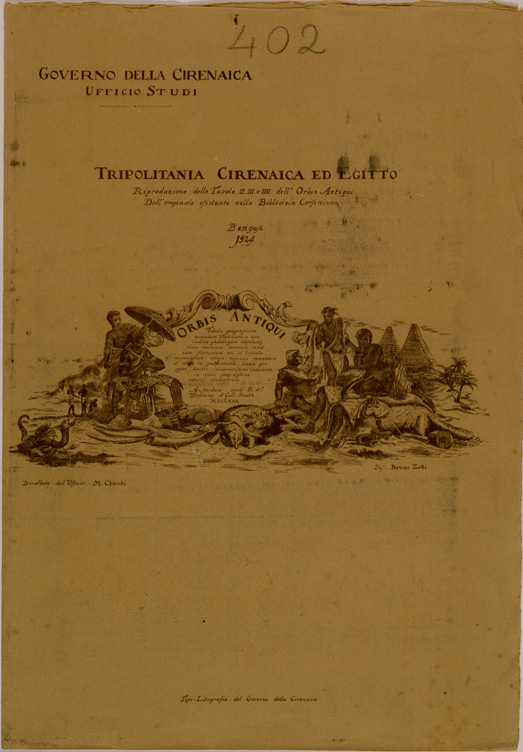 (N:31082) TRIPOLITANIA CIRENAICA ED EGITTO TAV I TITOLO (SE004996) Carte e stampe antiche: riproduzione a colori su carta (formato A2)