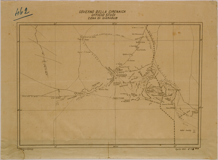 (N:31070) ZONA DI GIARABUB. (SE005049) Carte e stampe antiche: riproduzione a colori su carta (formato A2)