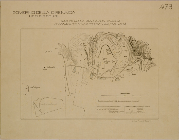 (N:31093) ZONA AD EST DI CIRENE. (SE005065) Carte e stampe antiche: riproduzione a colori su carta (formato A2)
