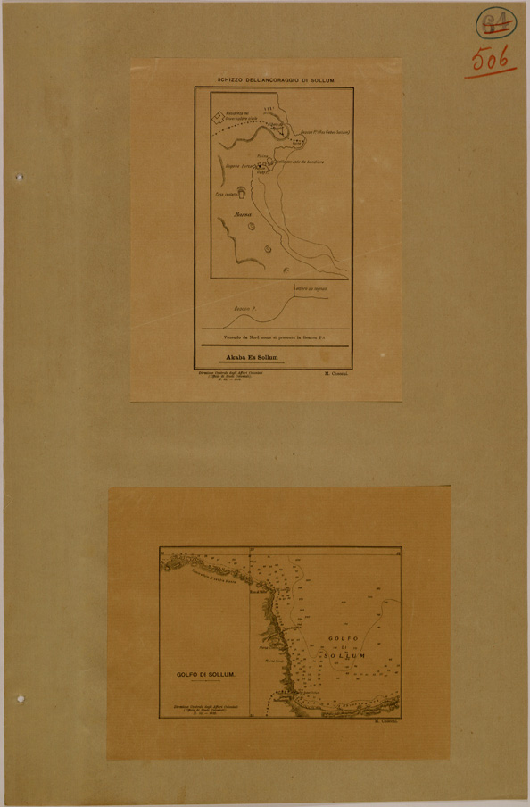 (N:31190) AKABA ES SOLLUM E DI SOLLUM (SE005105) Carte e stampe antiche: riproduzione a colori su carta (formato A2)