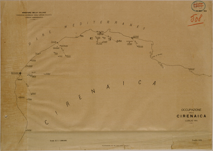 (N:31194) OCCUPAZIONE DELLA CIRENAICA (SE005107) Carte e stampe antiche: riproduzione a colori su carta (formato A2)