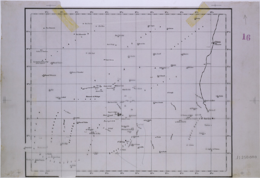 (N:31323) ZONA EL AZIZIA - GARIAN - IEFREN - SCENSCIUCH. (SE005361) Carte e stampe antiche: riproduzione a colori su carta (formato A2)