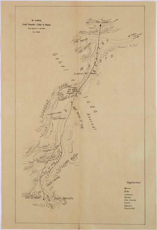 (N:31487) ITINERARI ESC SCIUEREF-BRAK - 10 TAPPA UADI GEMIAH - UDEI EL NAAM (SE005549) Carte e stampe antiche: riproduzione a colori su carta (formato A2)