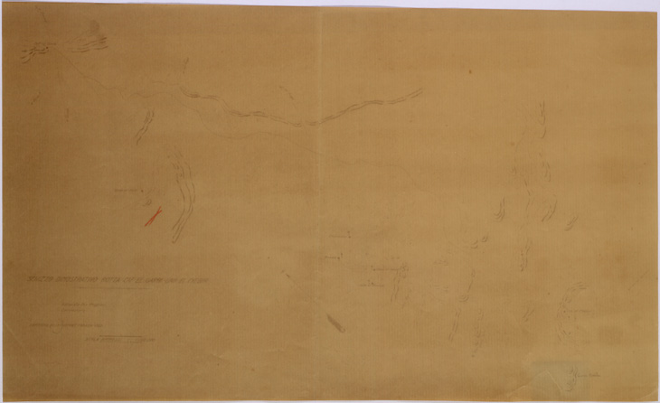 (N:31495) ROTTA CAF GARBI-UAU EL CHEBIR (SE005557) Carte e stampe antiche: riproduzione a colori su carta (formato A2)