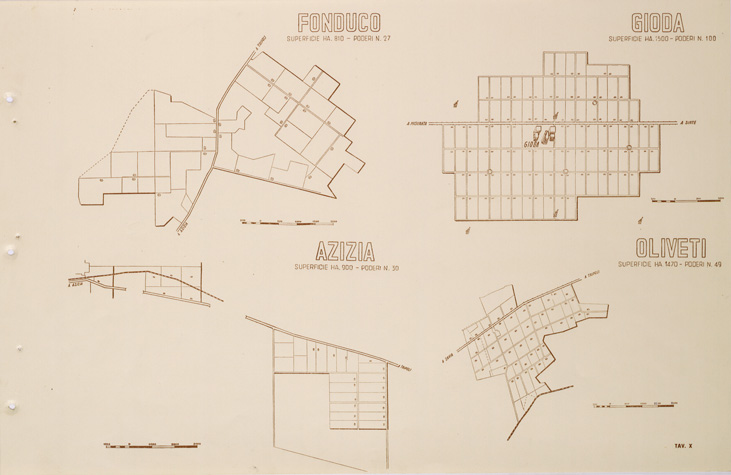 (N:31695) ENTE PER LA COLONIZZAZIONE DELLA LIBIA - TAVOLA X  - FONDUCO - GIODA - AZIZIA - OLIVETI. (SE005847) Carte e stampe antiche: riproduzione a colori su carta (formato A2)