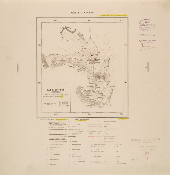 (N:31784) GAT E DINTORNI (SE005922) Carte e stampe antiche: riproduzione a colori su carta (formato A2)