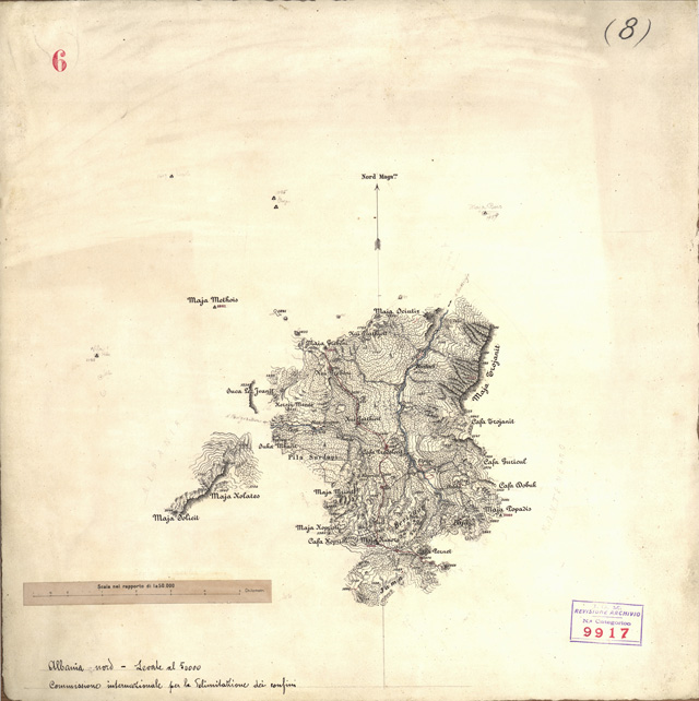 (N:35299) CONFINI ALBANESI NORD - ORIENTALI - TAVOLA 06 (SE006264) Carte e stampe antiche: riproduzione a colori su carta (formato A2)