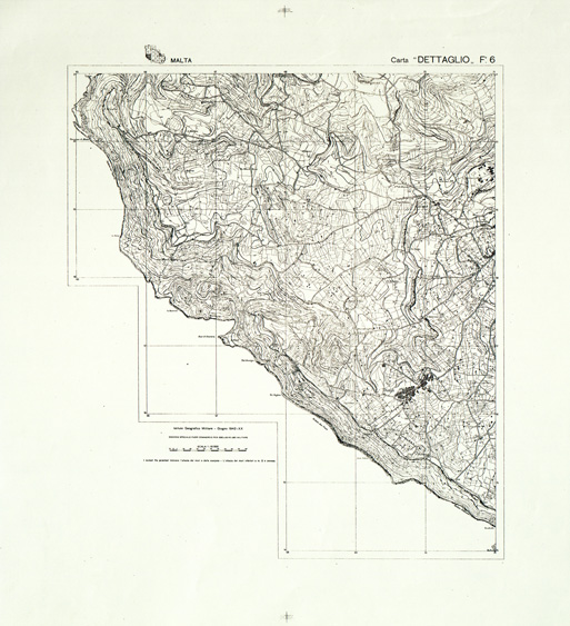 (N:32489) ISOLA DI MALTA - SEZIONE 6 (SE007187) Carte e stampe antiche: riproduzione a colori su carta (formato A2)