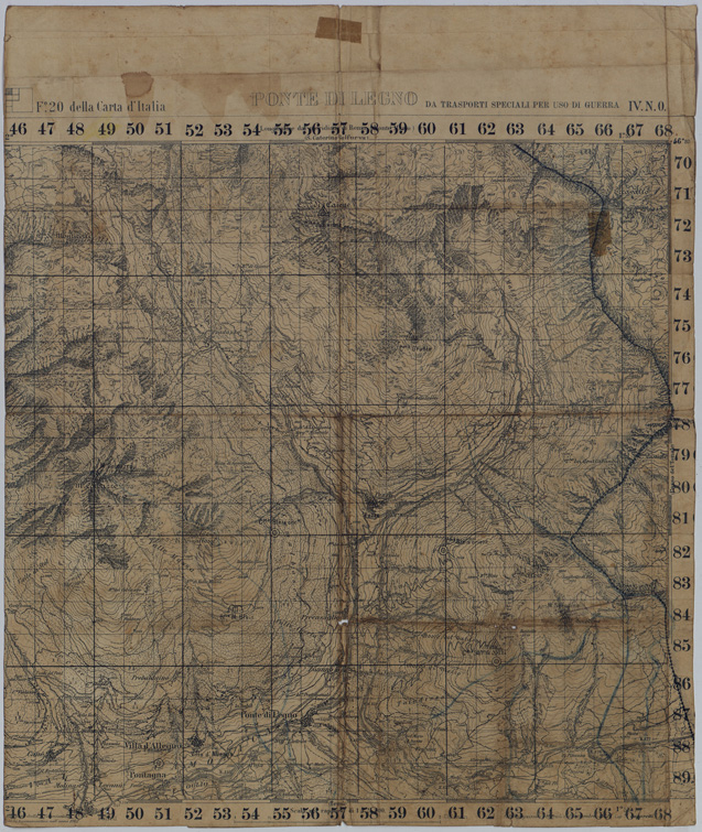 (N:34858) CARTA D'ITALIA F. 20 IV NO PONTE DI LEGNO
 (SE008571) Carte e stampe antiche: riproduzione a colori su carta (formato A2)