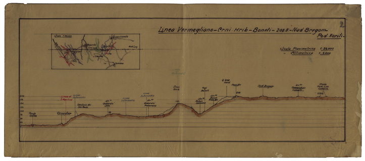 (N:35000) LINEA VERMEGLIANO CRNIHRIB BONETI (SE008700) Carte e stampe antiche: riproduzione a colori su carta (formato A2)
