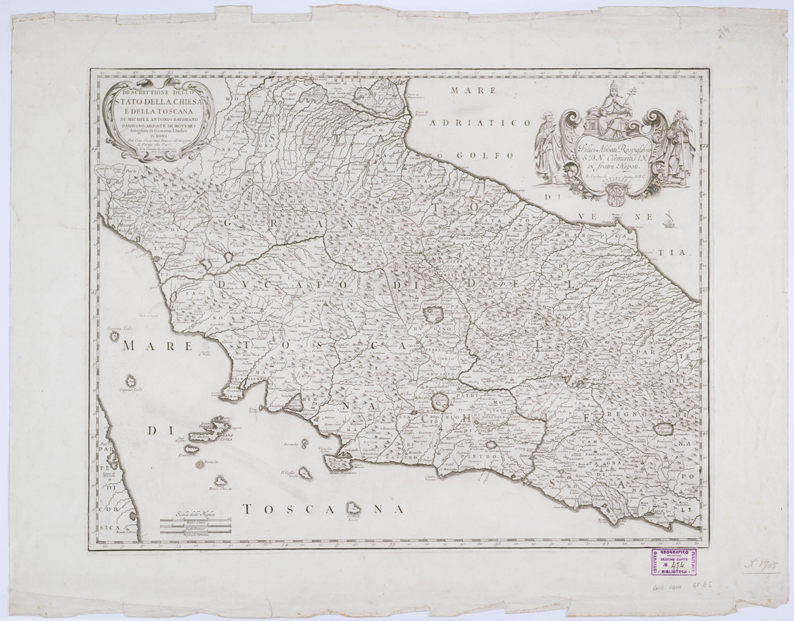 (N:9313) DESCRITTIONE DELLO STATO DELLA CHIESA E DELLA TOSCANA - Descrizione dello Stato della Chiesa e della Toscana (B0000156) Carte e stampe antiche: riproduzione a colori su carta (formato A2)