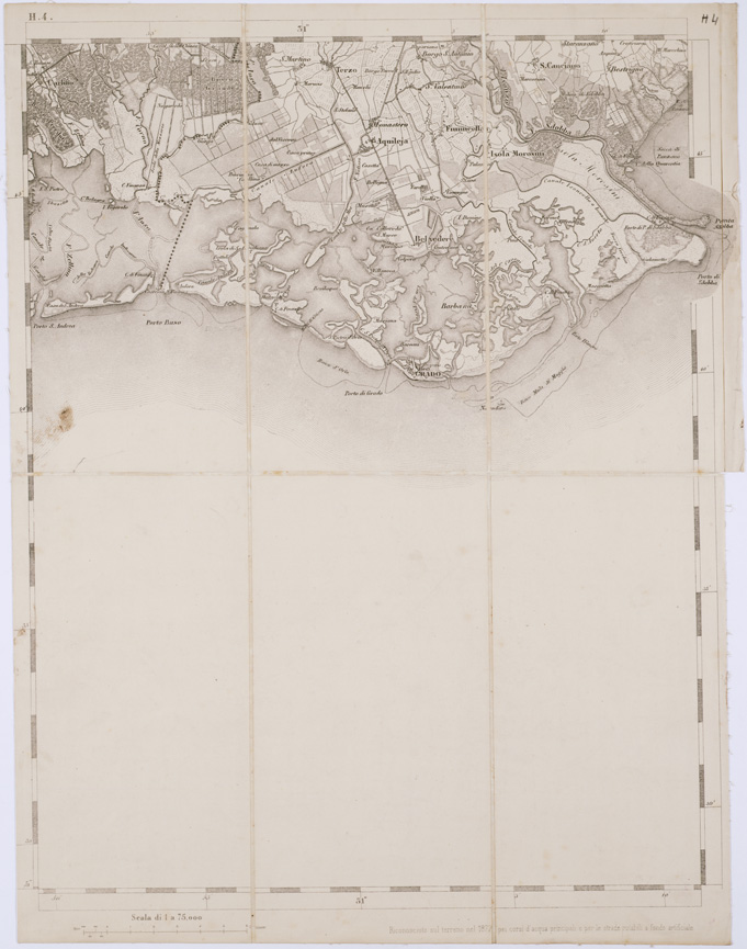(N:7777) CARTA TOPOGRAFICA DELLA LOMBARDIA, DEL VENETO E DELL'ITALIA CENTRALE - Tavola H4 (B0000314) Carte e stampe antiche: riproduzione a colori su carta (formato A2)