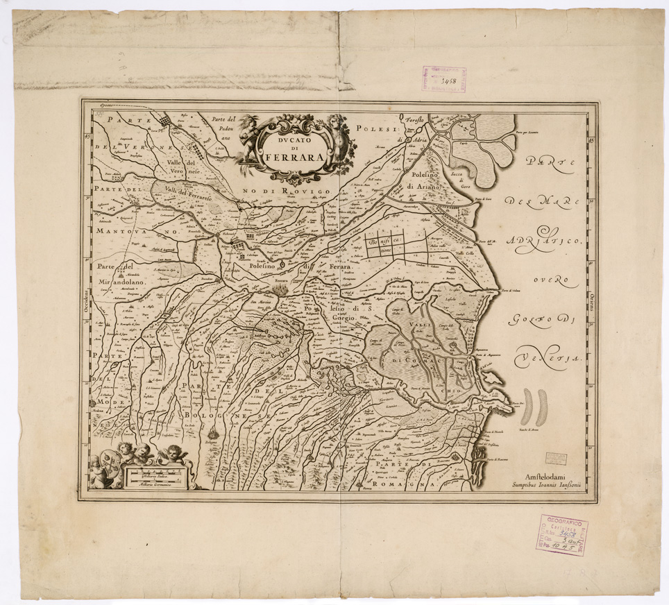 (N:9643) DUCATO DI FERRARA (B0002249) Carte e stampe antiche: riproduzione a colori su carta (formato A2)
