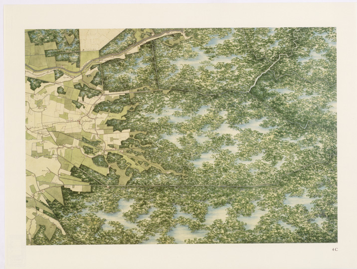 (N:15893) UNA CARTA DEL FERRARESE DEL 1814 - Tavola 4 C (B0002330) Carte e stampe antiche: riproduzione a colori su carta (formato A2)