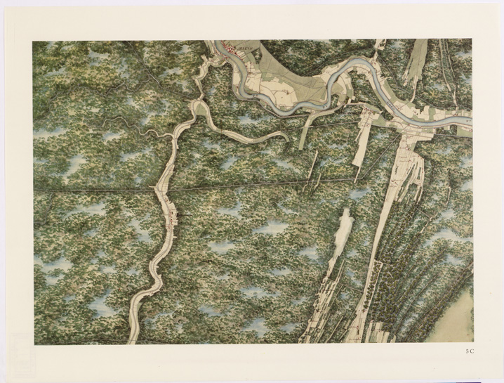 (N:15876) UNA CARTA DEL FERRARESE DEL 1814 - Tavola 5 C (B0002331) Carte e stampe antiche: riproduzione a colori su carta (formato A2)
