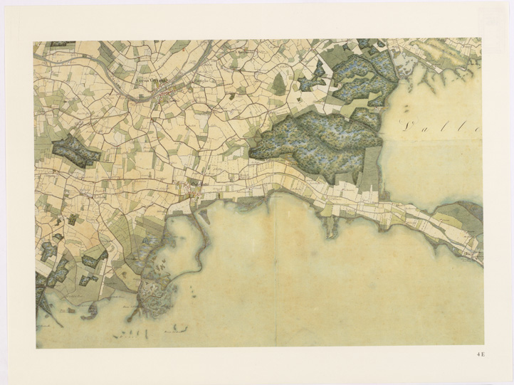 (N:15889) UNA CARTA DEL FERRARESE DEL 1814 - Tavola 4 E (B0002343) Carte e stampe antiche: riproduzione a colori su carta (formato A2)