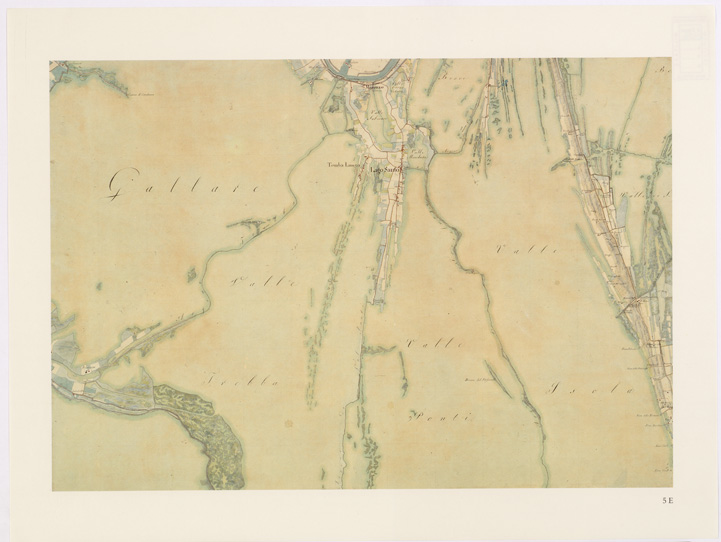 (N:15770) UNA CARTA DEL FERRARESE DEL 1814 - Tavola 5 E (B0002344) Carte e stampe antiche: riproduzione a colori su carta (formato A2)