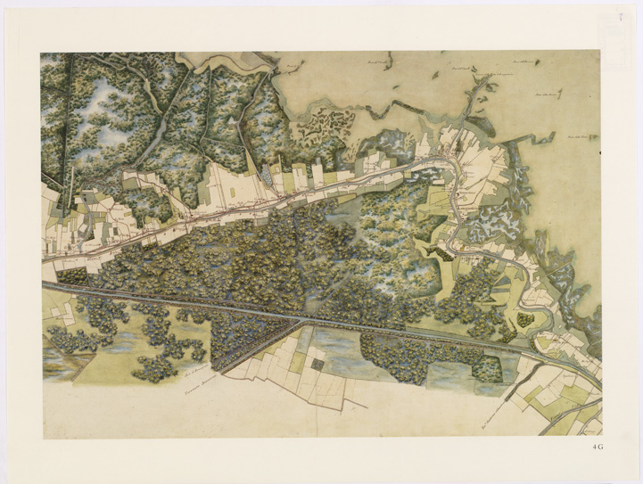 (N:15885) UNA CARTA DEL FERRARESE DEL 1814 - Tavola 4 G (B0002353) Carte e stampe antiche: riproduzione a colori su carta (formato A2)