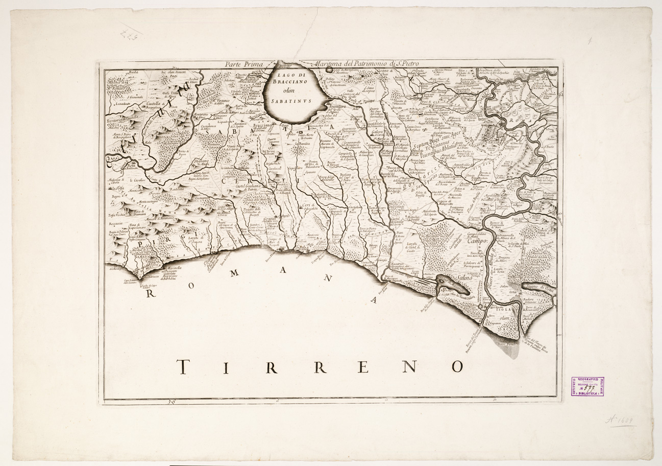 (N:13218) PATRIMONIO DI S. PIETRO, OLIM TUSCIA SUBURBICARIA... - Foglio 1 - Parte I marittima (B0002707) Carte e stampe antiche: riproduzione a colori su carta (formato A2)