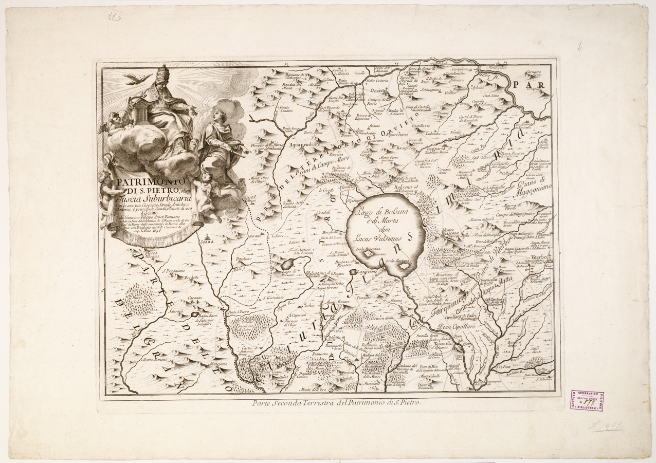 (N:13220) PATRIMONIO DI S. PIETRO, OLIM TUSCIA SUBURBICARIA... - Foglio 3 - Parte I terrestre (B0002709) Carte e stampe antiche: riproduzione a colori su carta (formato A2)