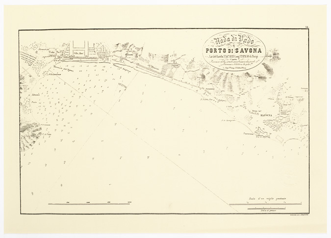 (N:10557) IL CONTRIBUTO SCIENTIFICO DELLA CARTOGRAFIA NAUTICA DELLA LIGURIA - Foglio 14 (B0003004) Carte e stampe antiche: riproduzione a colori su carta (formato A2)