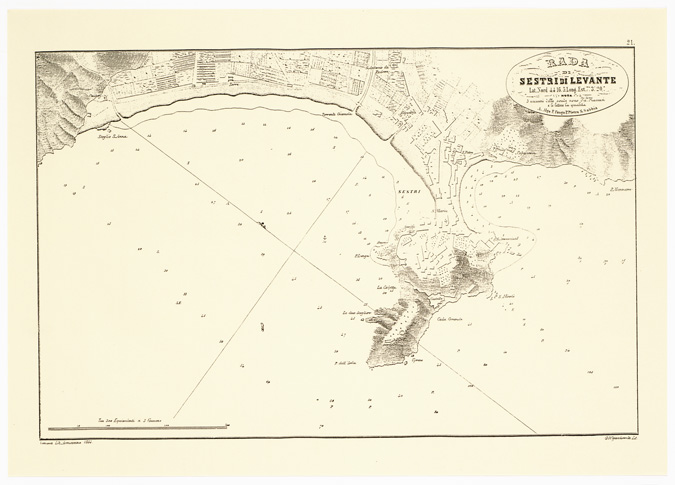 (N:10565) IL CONTRIBUTO SCIENTIFICO DELLA CARTOGRAFIA NAUTICA DELLA LIGURIA - Foglio 21 (B0003011) Carte e stampe antiche: riproduzione a colori su carta (formato A2)