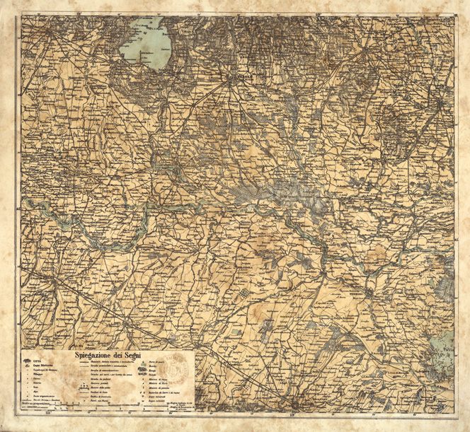 (N:4915) CARTA GENERALE DEL REGNO LOMBARDO-VENETO E PAESI LIMITROFI RIDUZIONE DELLA CARTA GENERALE DEL REGNO LOMBARDO-VENETO. DELL'I. R. STATO MAGGIORE AUSTRIACO - Foglio 3 (B0003335) Carte e stampe antiche: riproduzione a colori su carta (formato A2)