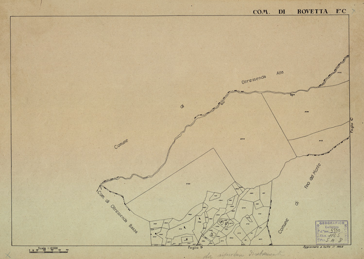 (N:12210) MAPPE CATASTALI D'ITALIA - PROVINCIA DI BERGAMO - Foglio C - COMUNE DI ROVETTA (B0003509) Carte e stampe antiche: riproduzione a colori su carta (formato A2)