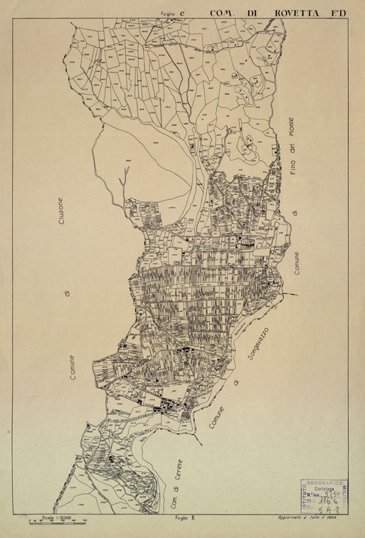 (N:12211) MAPPE CATASTALI D'ITALIA - PROVINCIA DI BERGAMO - Foglio D - COMUNE DI ROVETTA (B0003510) Carte e stampe antiche: riproduzione a colori su carta (formato A2)