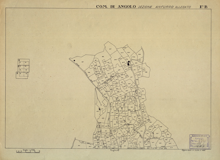 (N:12240) MAPPE CATASTALI D'ITALIA - PROVINCIA DI BRESCIA - Foglio B - COMUNE DI ANGOLO Sezione di ANFURRO (B0003536) Carte e stampe antiche: riproduzione a colori su carta (formato A2)