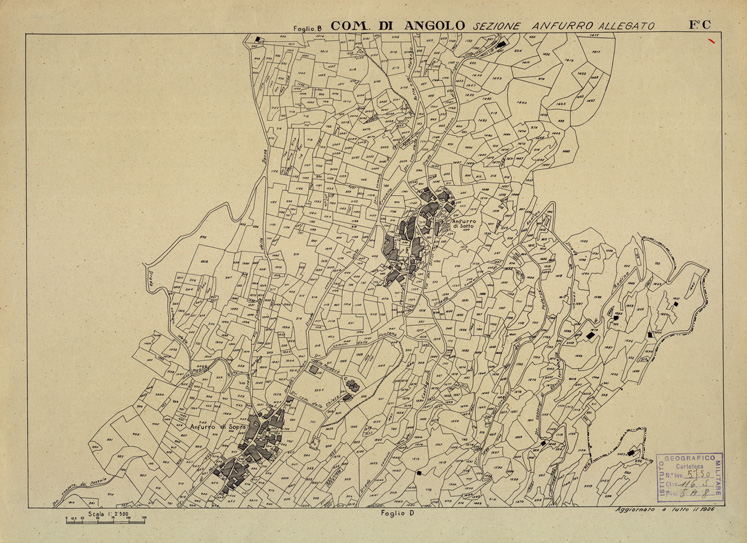 (N:12241) MAPPE CATASTALI D'ITALIA - PROVINCIA DI BRESCIA - Foglio C - COMUNE DI ANGOLO Sezione di ANFURRO (B0003537) Carte e stampe antiche: riproduzione a colori su carta (formato A2)