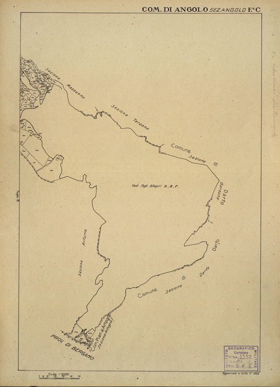 (N:12245) MAPPE CATASTALI D'ITALIA - PROVINCIA DI BRESCIA - Foglio C - COMUNE DI ANGOLO Sezione di ANGOLO (B0003541) Carte e stampe antiche: riproduzione a colori su carta (formato A2)