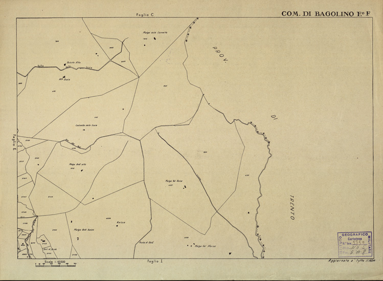 (N:12266) MAPPE CATASTALI D'ITALIA - PROVINCIA DI BRESCIA - Foglio F - COMUNE DI BAGOLINO (B0003556) Carte e stampe antiche: riproduzione a colori su carta (formato A2)