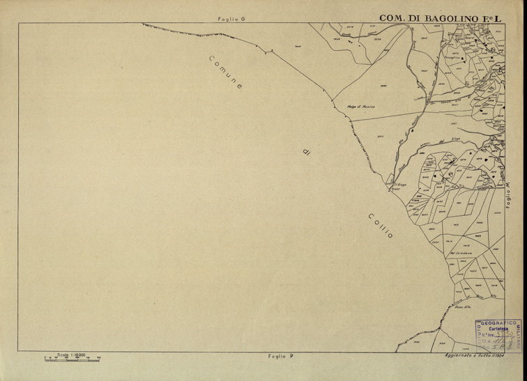 (N:12270) MAPPE CATASTALI D'ITALIA - PROVINCIA DI BRESCIA - Foglio L - COMUNE DI BAGOLINO (B0003560) Carte e stampe antiche: riproduzione a colori su carta (formato A2)