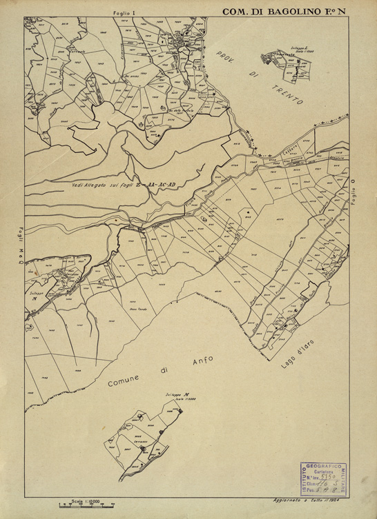 (N:12272) MAPPE CATASTALI D'ITALIA - PROVINCIA DI BRESCIA - Foglio N - COMUNE DI BAGOLINO (B0003562) Carte e stampe antiche: riproduzione a colori su carta (formato A2)