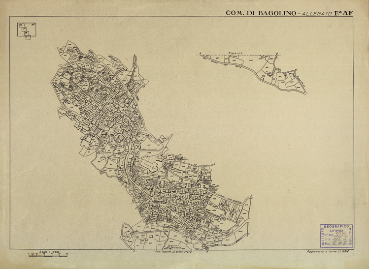 (N:12261) MAPPE CATASTALI D'ITALIA - PROVINCIA DI BRESCIA - Foglio AF - COMUNE DI BAGOLINO (B0003577) Carte e stampe antiche: riproduzione a colori su carta (formato A2)