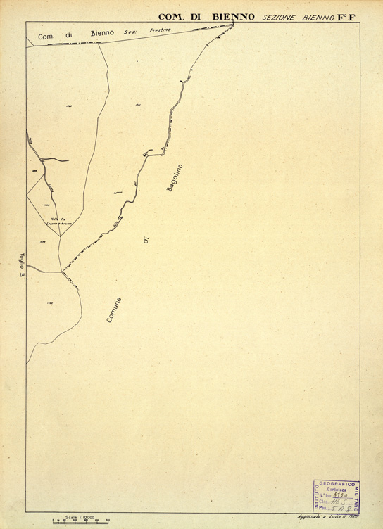 (N:12293) MAPPE CATASTALI D'ITALIA - PROVINCIA DI BRESCIA - Foglio F - COMUNE DI BIENNO Sez. BIENNO (B0003589) Carte e stampe antiche: riproduzione a colori su carta (formato A2)
