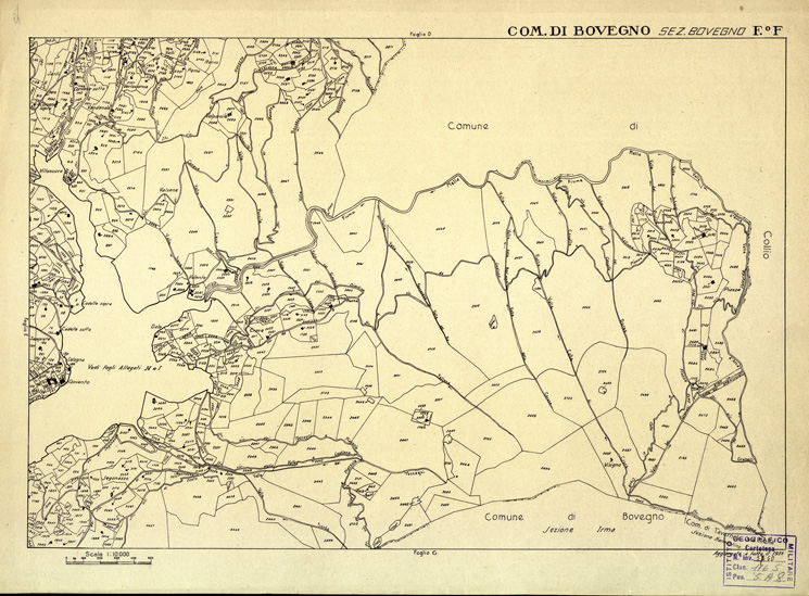 (N:12320) MAPPE CATASTALI D'ITALIA - PROVINCIA DI BRESCIA - Foglio F - COMUNE DI BOVEGNO Sez. di BOVEGNO (B0003604) Carte e stampe antiche: riproduzione a colori su carta (formato A2)