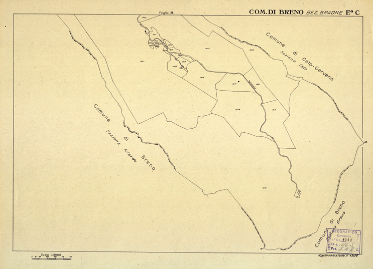 (N:12329) MAPPE CATASTALI D'ITALIA - PROVINCIA DI BRESCIA - Foglio C - COMUNE DI BRENO Sez. BRAONE (B0003625) Carte e stampe antiche: riproduzione a colori su carta (formato A2)