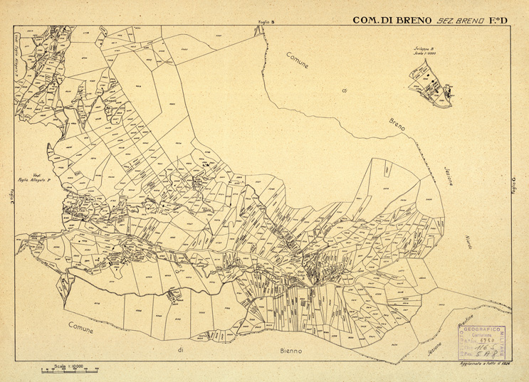 (N:12334) MAPPE CATASTALI D'ITALIA - PROVINCIA DI BRESCIA - Foglio D - COMUNE DI BRENO Sez. BRENO (B0003630) Carte e stampe antiche: riproduzione a colori su carta (formato A2)
