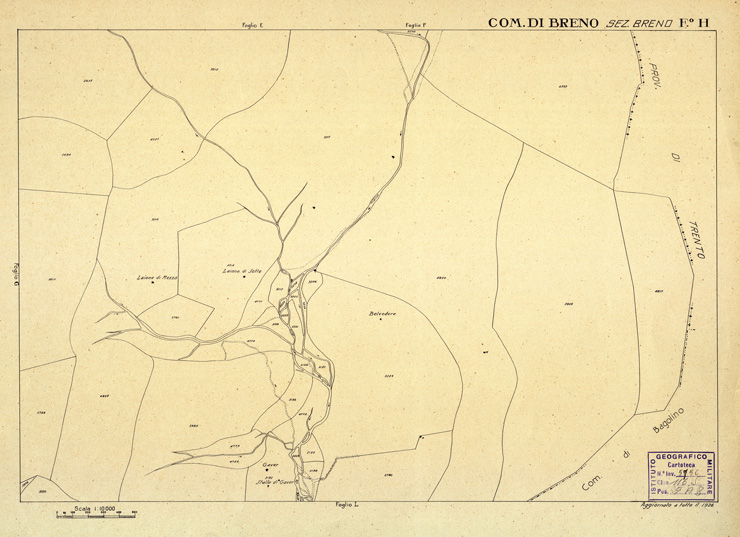 (N:12338) MAPPE CATASTALI D'ITALIA - PROVINCIA DI BRESCIA - Foglio H - COMUNE DI BRENO Sez. BRENO (B0003634) Carte e stampe antiche: riproduzione a colori su carta (formato A2)