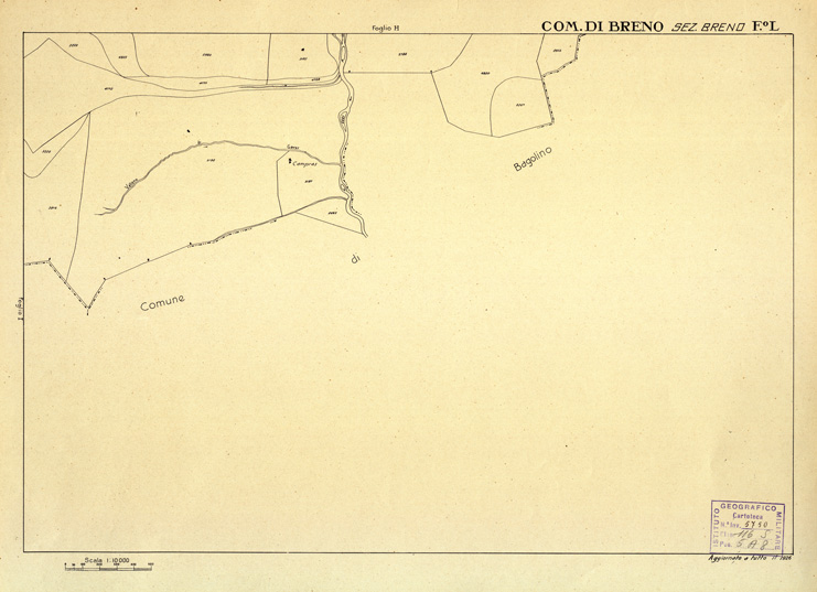(N:12340) MAPPE CATASTALI D'ITALIA - PROVINCIA DI BRESCIA - Foglio L - COMUNE DI BRENO Sez. BRENO (B0003636) Carte e stampe antiche: riproduzione a colori su carta (formato A2)