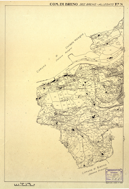 (N:12342) MAPPE CATASTALI D'ITALIA - PROVINCIA DI BRESCIA - Foglio N - COMUNE DI BRENO Sez. BRENO (B0003638) Carte e stampe antiche: riproduzione a colori su carta (formato A2)