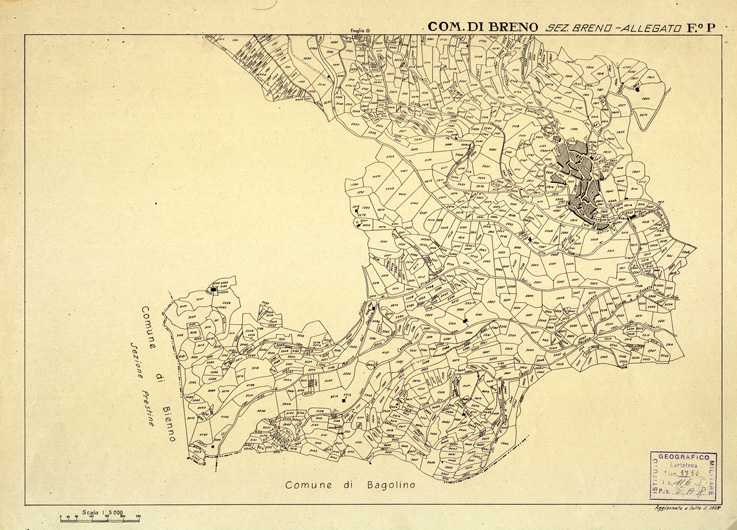 (N:12344) MAPPE CATASTALI D'ITALIA - PROVINCIA DI BRESCIA - Foglio P - COMUNE DI BRENO Sez. BRENO (B0003640) Carte e stampe antiche: riproduzione a colori su carta (formato A2)