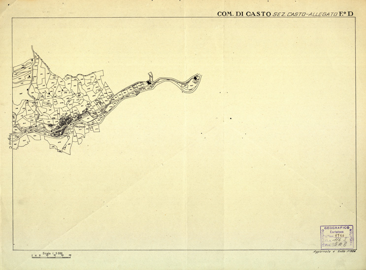 (N:12361) MAPPE CATASTALI D'ITALIA - PROVINCIA DI BRESCIA - Foglio D - COMUNE DI CASTO Sez. CASTO (B0003657) Carte e stampe antiche: riproduzione a colori su carta (formato A2)